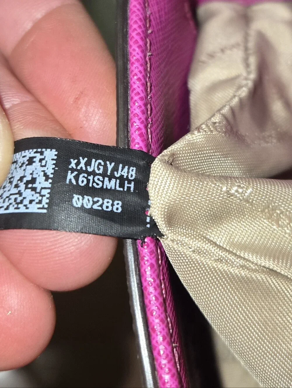 Michael Kors Hot Pink Saffiano Shoulder Bag with Gold Hardware